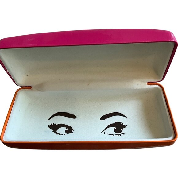 Kate Spade New York Pink/Orange‎ Eyeglass Case With Cloth Case Only - Picture 3 of 4